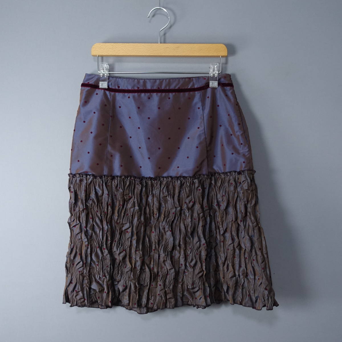 GABRIELLA FRATTINI/ガブリエラ フラティーニ/I42/水玉スカート/パープル/紫/レディース拍卖