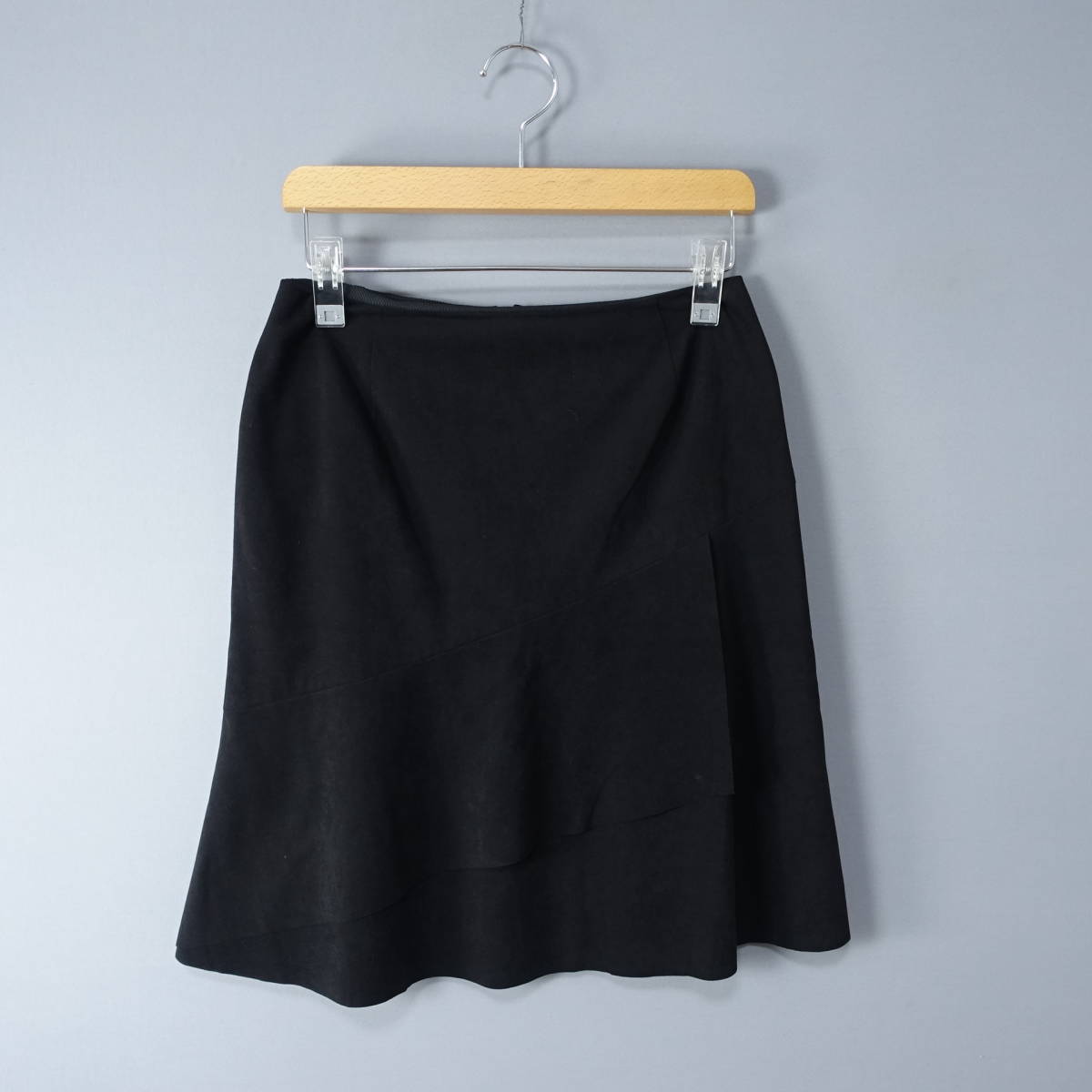 J&R/ジェイアンドアール/M/日本製/人工皮革エクセーヌスカート/ブラック/黒/レディース拍卖