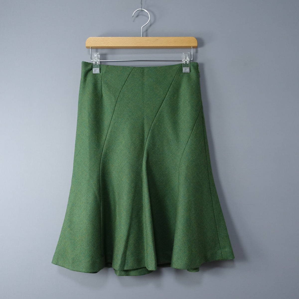 CROLLA/クローラ/36/日本製/ウールスカート/グリーン/緑/レディース/ワールド拍卖