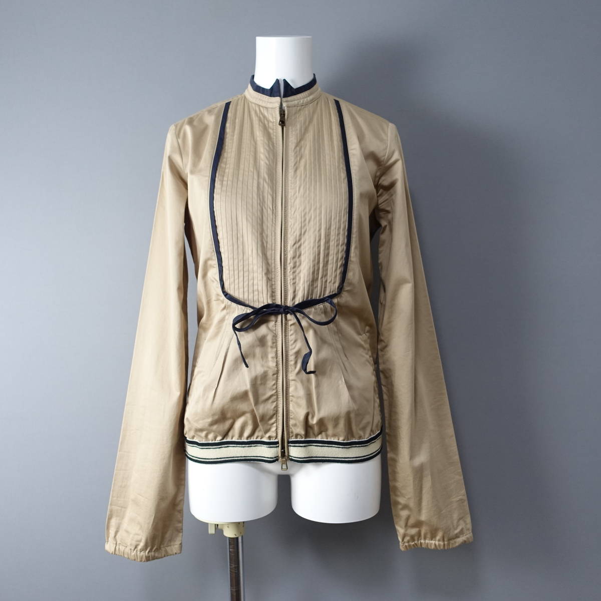 WEBER/ウェバー/40/イタリア製/ジップアップジャケット/ベージュ/レディース/ブルゾン拍卖