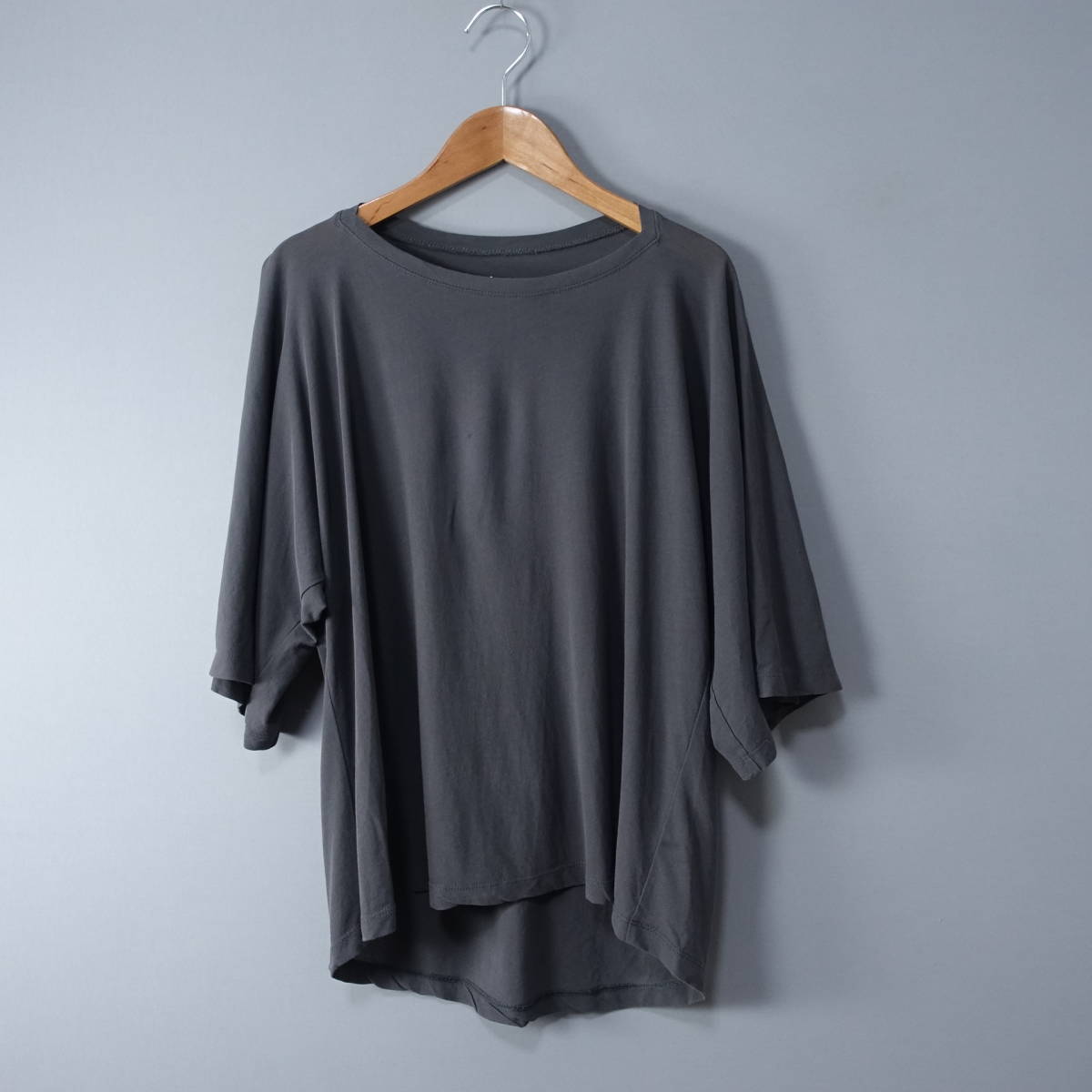 1dozen/1ダース/1/定価15,400円/日本製/ストレッチカットソー/チャコール/グレー/Tシャツ/半袖/レディース拍卖