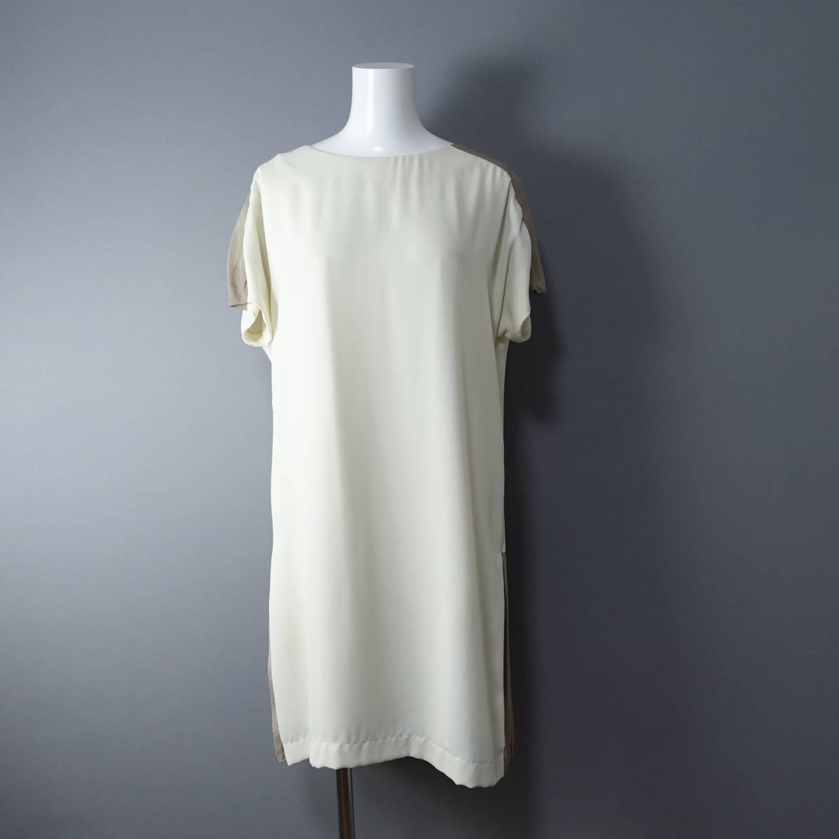 nano universe/ナノユニバース/F/ワンピース/オフホワイト×ベージュ/レディース拍卖