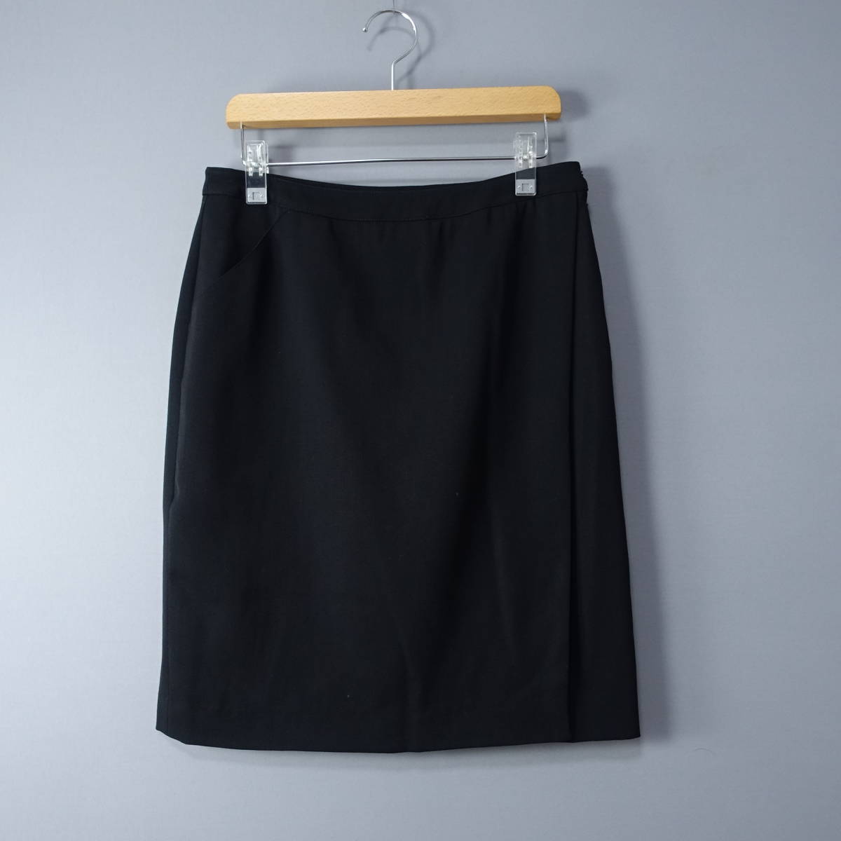 ARMANI COLLEZIONI/アルマーニ コレッツォーニ/44/イタリア製/ウール100%スカート/ブラック/黒/レディース拍卖