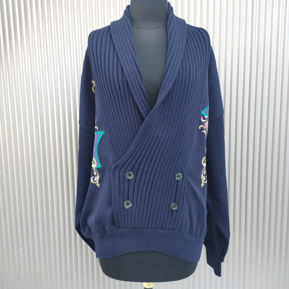 新品/マリアーノルビナッチMARIANO RUBINACCI/ロンドンハウス/ビンテージ/デッドストック/刺繍/プルオーバー/ウール/ニット/セーター/4/拍卖