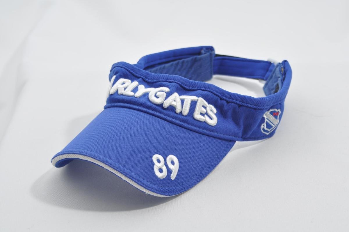 coco 中古【SALE】 パーリーゲイツ PEARLY GATES サンバイザー フリー ブルー 青 レターパックプラス発送可 80565拍卖