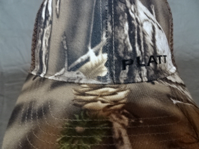 激レア USA購入 アメリカ企業モノ オレゴン州 電子部品販売業【PLATT Electric Supply】ロゴ刺繍入り カモフラ柄メッシュキャップ 中古良品拍卖