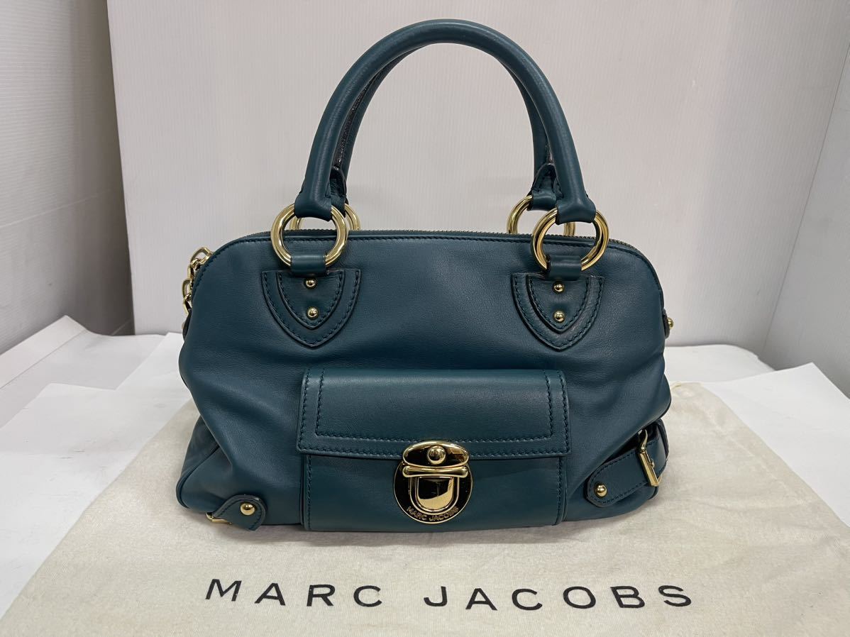 新品同様MARC JACOBS マークジェイコブス 高級レーザーハンドバック お洒落なライムグリーン拍卖