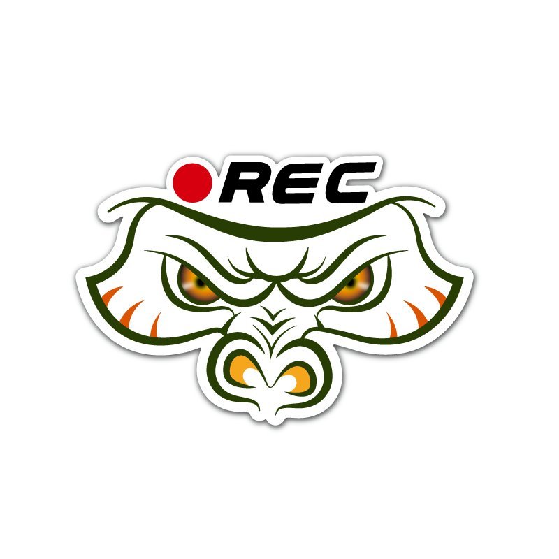 (反射)ドラレコゴリラステッカー オレンジ ドライブレコーダー 録画 記録拍卖