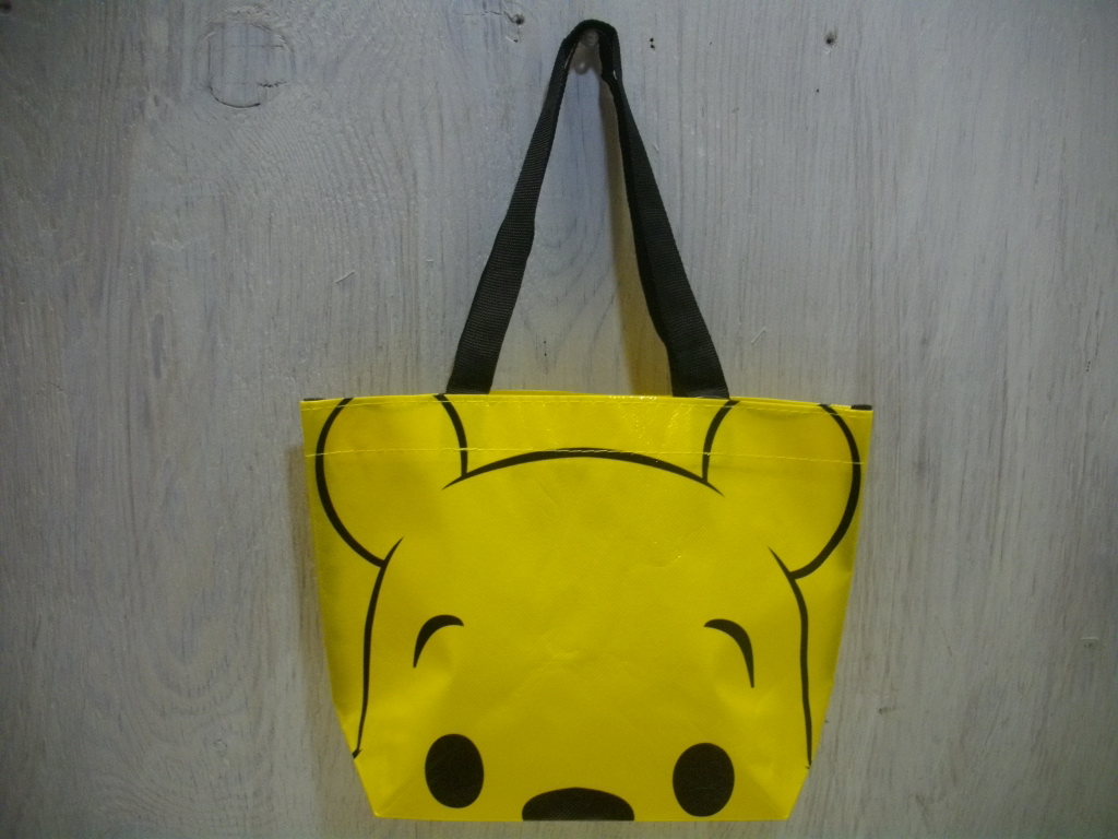 未使用 ディズニー 顔柄 ミニ トート バック 不織布コーティング プーさん (検索) ミッキー ミニー ドナルド チップ エイリアン拍卖