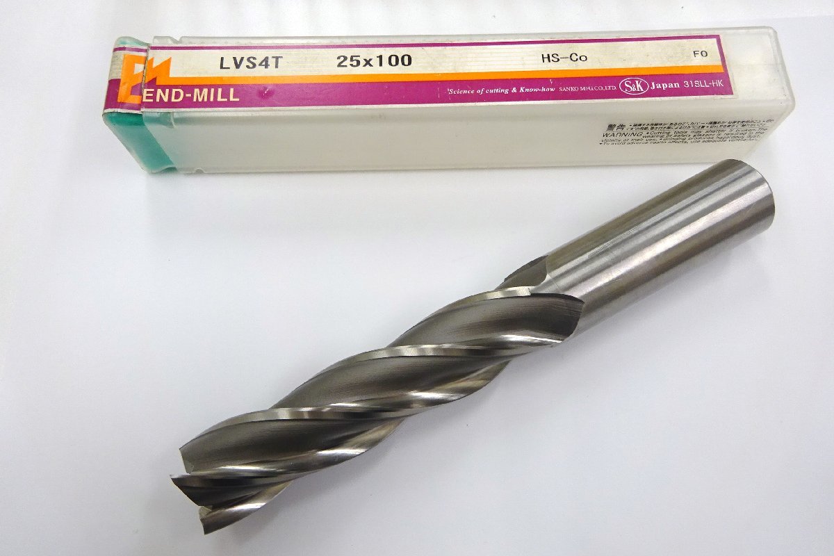 S&K エンドミル 25mm 4刃 シャンクΦ25 送料無料拍卖