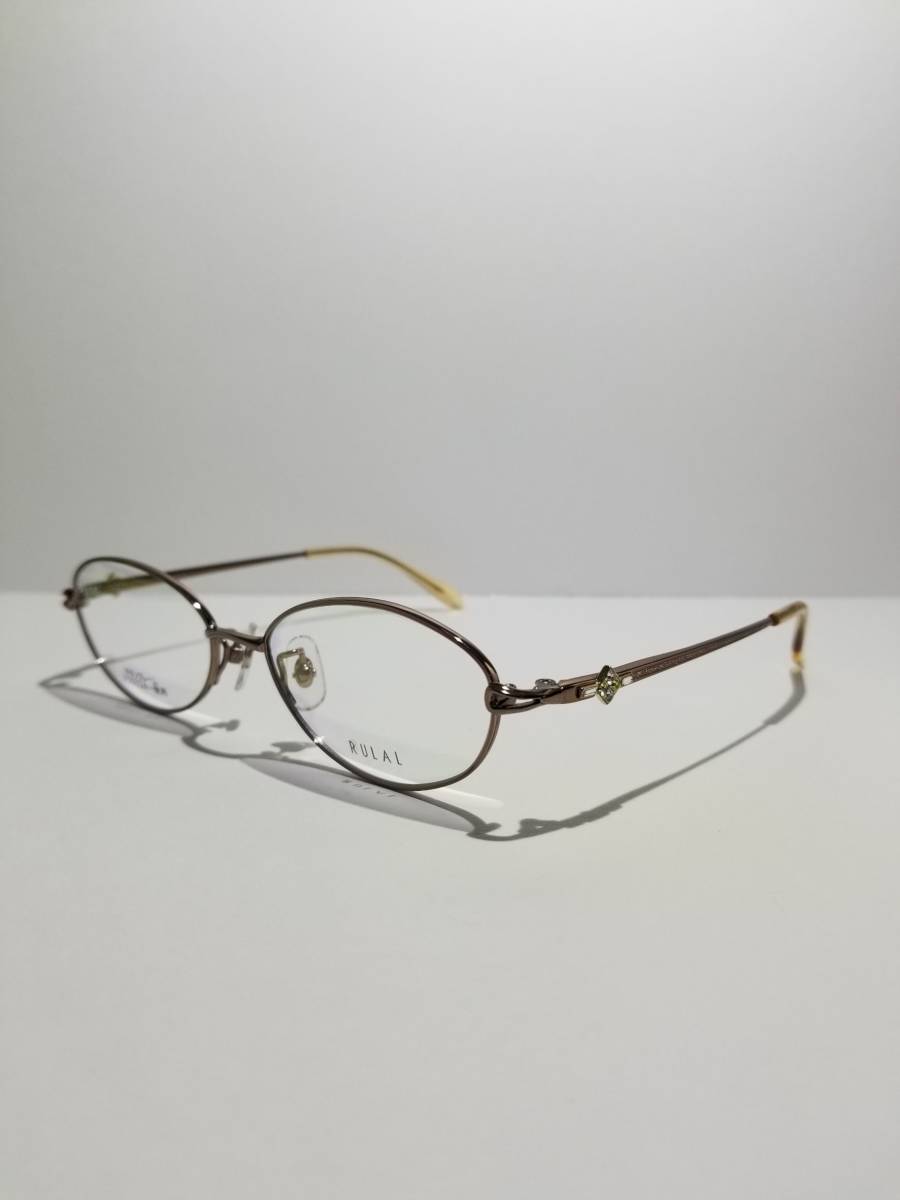 未使用 眼鏡 メガネフレーム RULAL 38030 COL3 スワロフスキー チタン オーバル型 フルリム 軽量 メンズ レディース 50口16-135 S-2拍卖