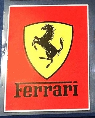 数量限定セール品 Ferrari ロゴマーク付き大 ステッカー③拍卖