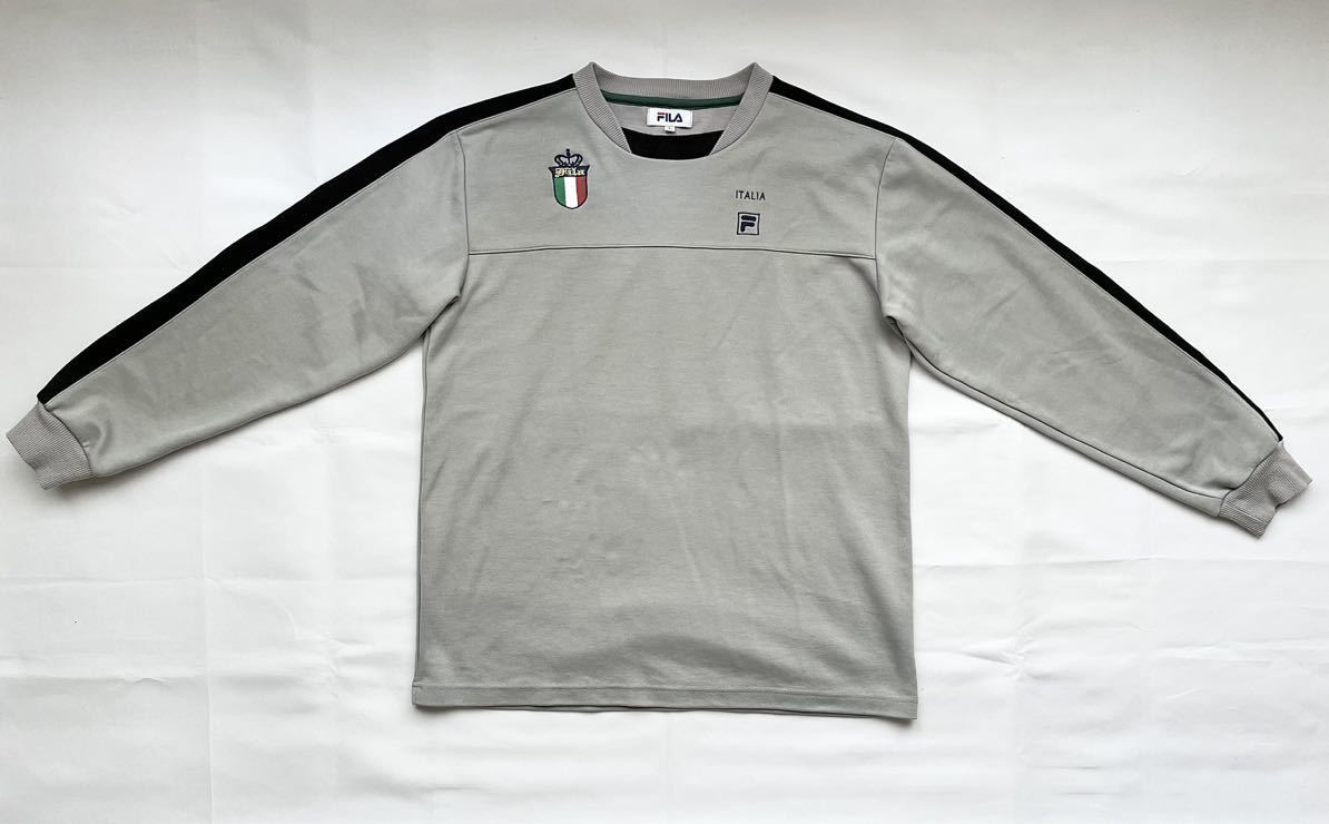 00年代00'sビンテージFILAフィラY2Kイタリアロゴ刺繍セットアップ可能プルオーバーLランニングトレーニングエクササイズNIKEナイキSB送\430拍卖