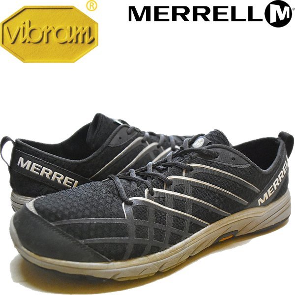 1点物◆メレルMERRELLビブラムソール黒スニーカー古着メンズ29.5レディースOKアメカジブランド90sストリート/スポーツシューズ中古370713拍卖