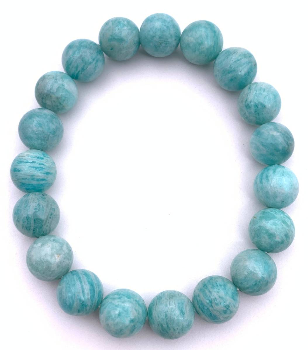 天然石アマゾナイトAAA 10mm玉のブレスレット-012拍卖