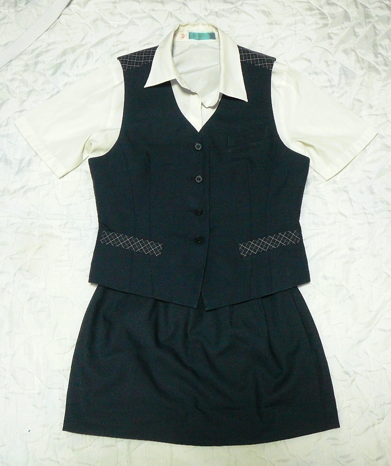 ●送料600円●超ミニ OL制服3点セット コスプレ衣装 お水系 ユニフォーム おねえさん拍卖