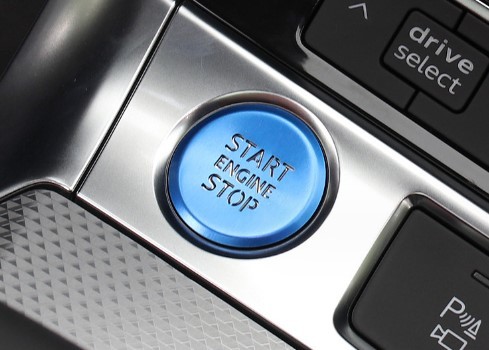 デザイン性UP♪ ブルー エンジン スターター スイッチ カバー アウディ S6 S6アバント RSアバント ベースグレード拍卖