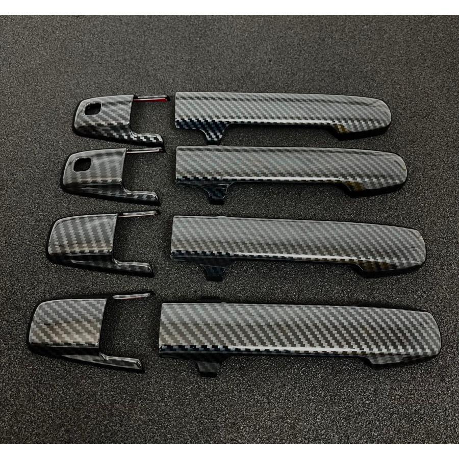 スポーティ全開♪ カーボン ルック ドアハンドル カバー スペーシア MK94S ハイブリッドG ガーニッシュ リクエストスイッチ2拍卖