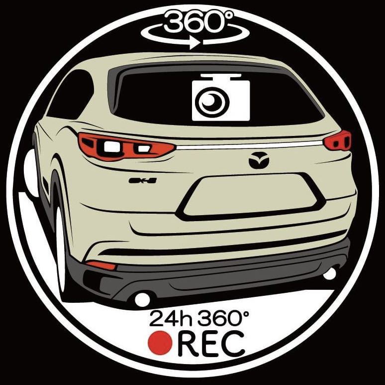 カラー変更承ります リア マツダ cx-8 ドライブレコーダー ドラレコ ステッカー 360° カッティングステッカー拍卖