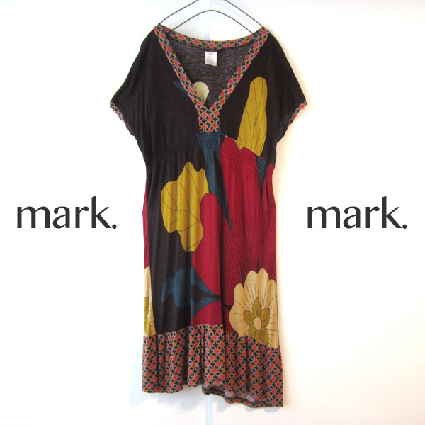 mark./マーク レトロなプリントのロングワンピース拍卖