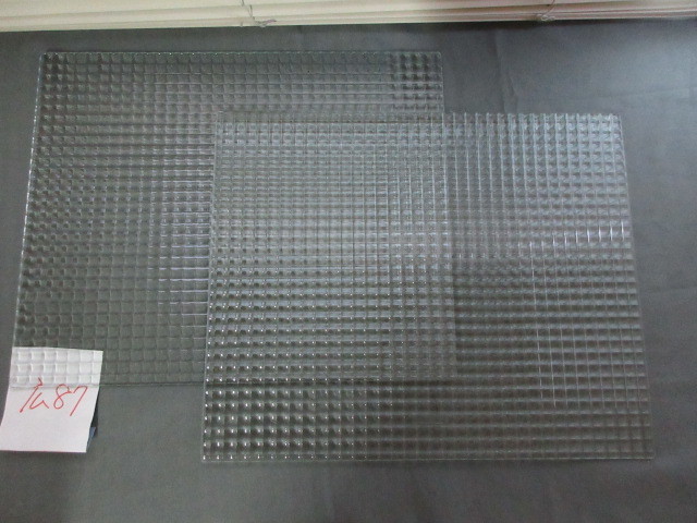 【湖華】チェッカーガラス戸/検)クロス硝子建具古民家カフェ店舗改装材料広87拍卖