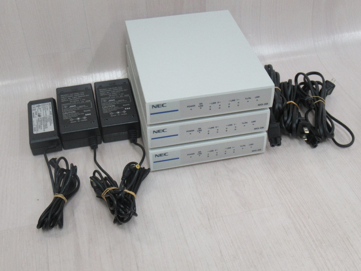 Ω XY 14364# 保証有 NEC【 SN8044 MGED-B 】(3台セット) アナログ2回線メディアゲートウェイ 領収書発行可能拍卖