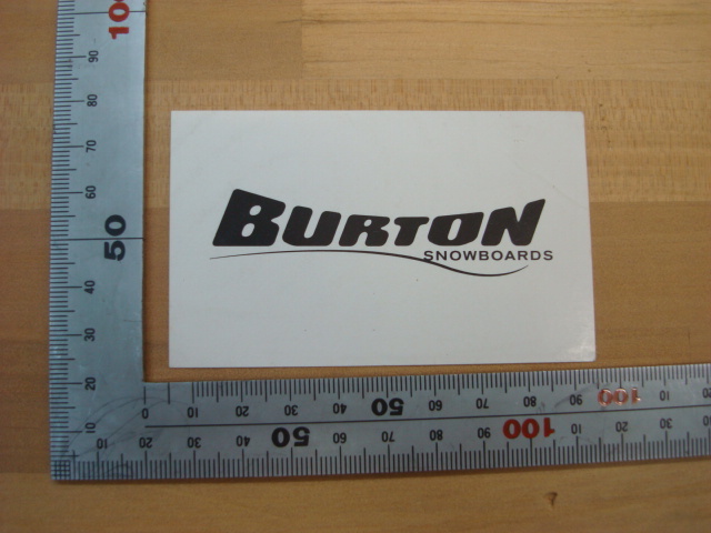 レア物!新品BURTON SNOWBOARDS(バートンスノーボード)ステッカー (ブラック/ホワイト)(紙製)拍卖