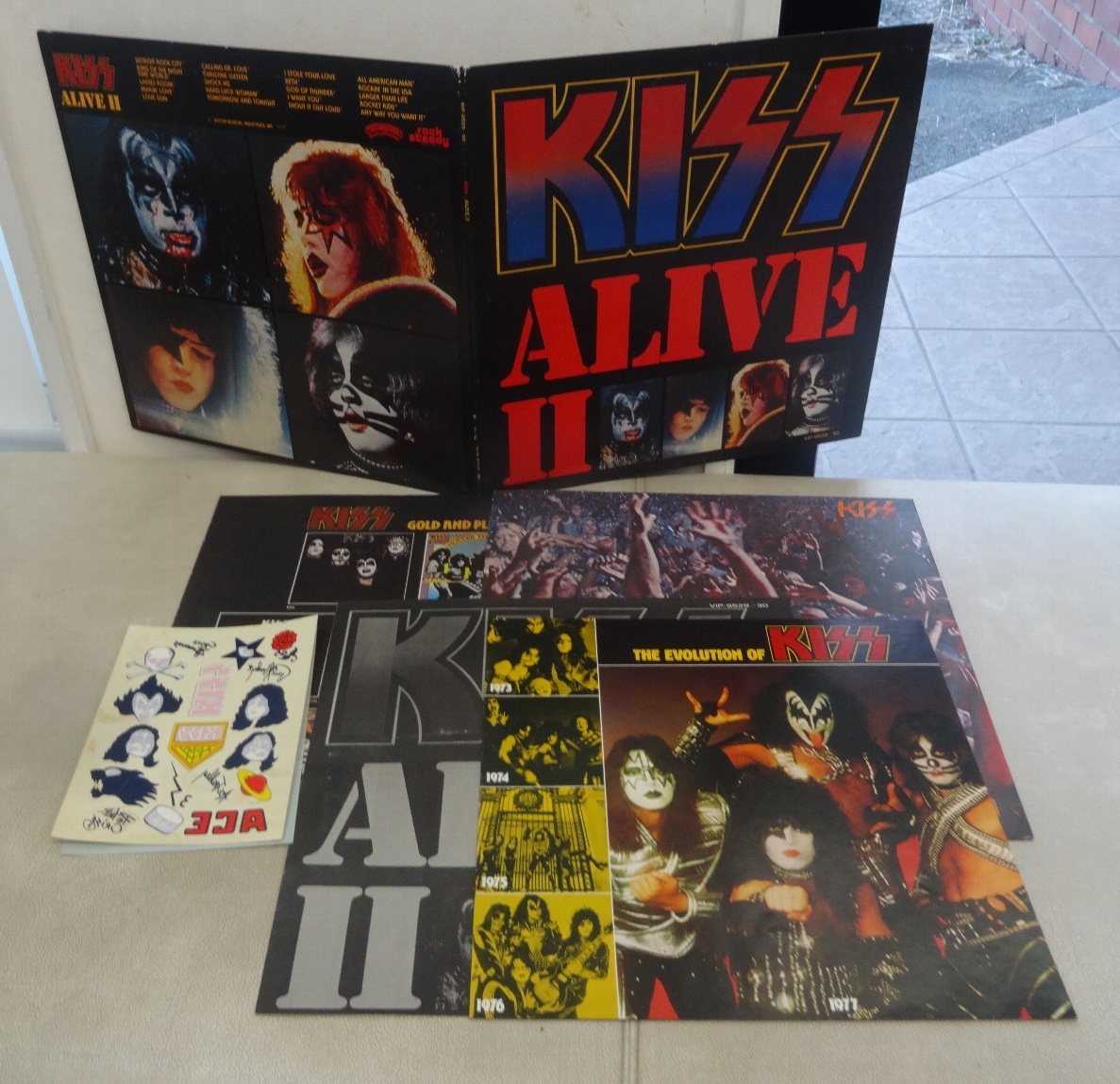 Kiss(キッス)/Alive II(アライブⅡ)2LP,タトゥーシート付拍卖