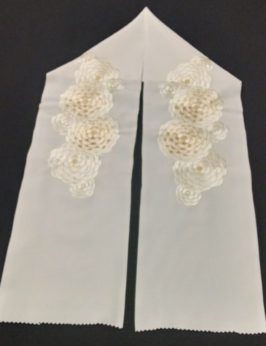 7327 ポリエステル 刺繍半衿 「大菊」-拍卖