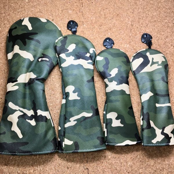 【未使用】 ヘッドカバー4個セット 迷彩 ウッドカバーセット拍卖