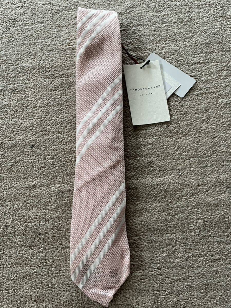 7割引 TOMORROWLANDシルクスフレコ セッテピエゲ レジメンタルストライプタイ 定価30,800円拍卖