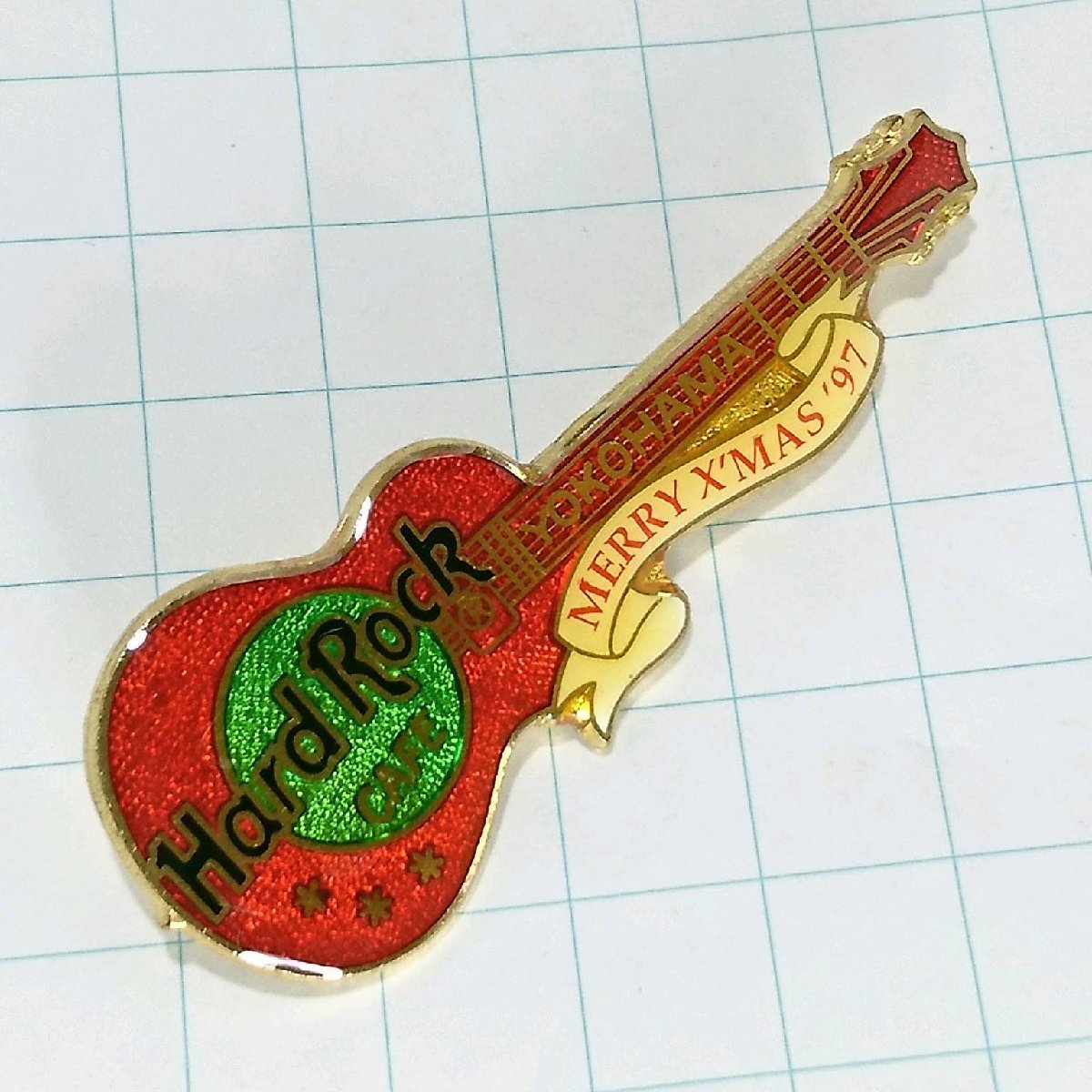 送料無料)Hard Rock Cafe クリスマス ギター ピンバッジ PINS ブローチ ピンズ A20725拍卖
