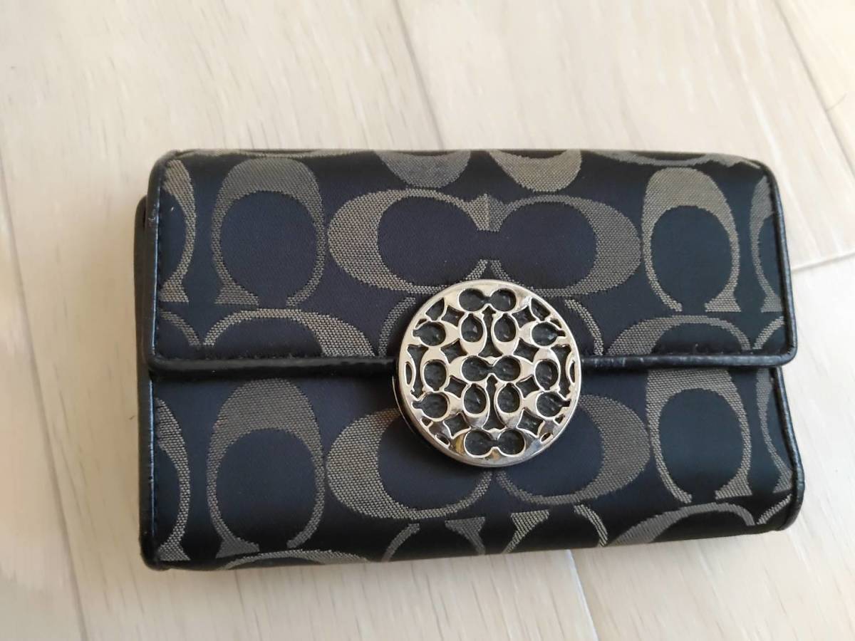 【COACH】コーチ 財布 46314 SVM2 アレックス 3カラー シグネチャー コンパクト クラッチ 三つ折り財布拍卖