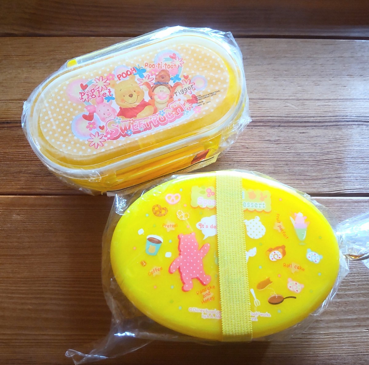 ★未使用保管品 ディズニー くまのプーさん 2段 弁当箱 ランチボックス 2個セット★拍卖