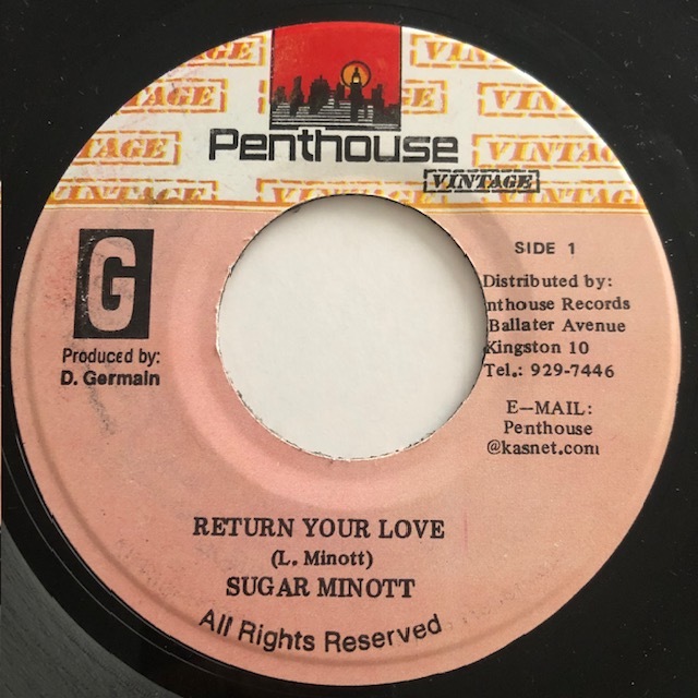 試聴 / SUGAR MINOTT / RETURN YOUR LOVE /Penthouse/Reggae/Dancehall/big hit !!/7inch/888拍卖