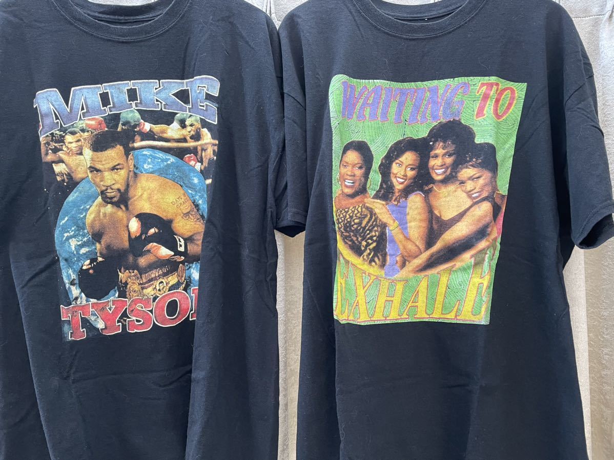 シャツ バンド RAPTEES フォトプリント ブラック マイクタイソン Whitney tee movie Tシャツ XL raptee拍卖