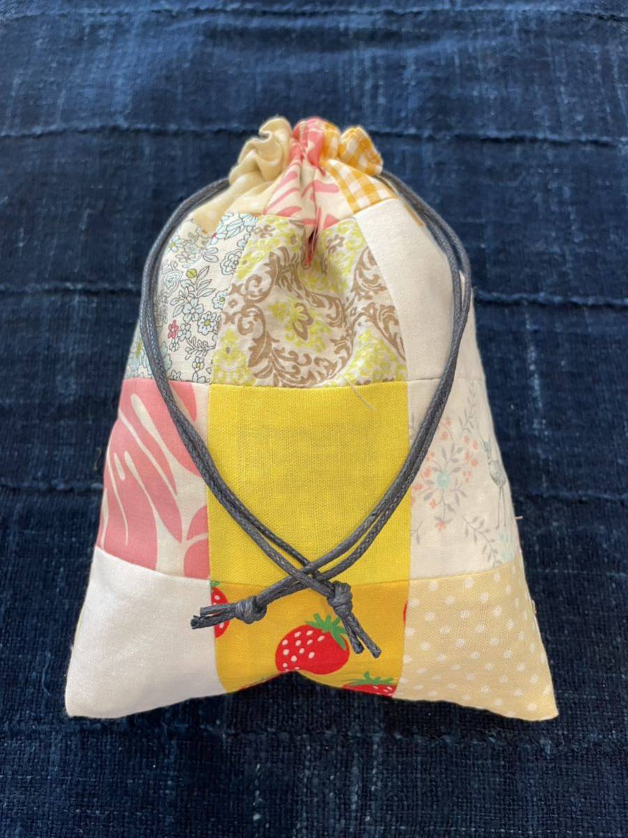ハンドメイド☆パッチワークきんちゃく袋 b4 ♪入園 入学♪拍卖