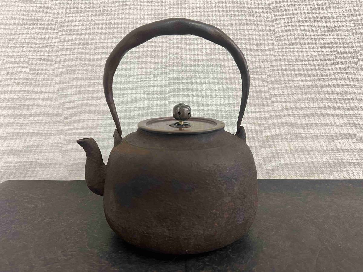 CT4272 茶道具 鉄瓶 銀摘 アンティーク 拍卖