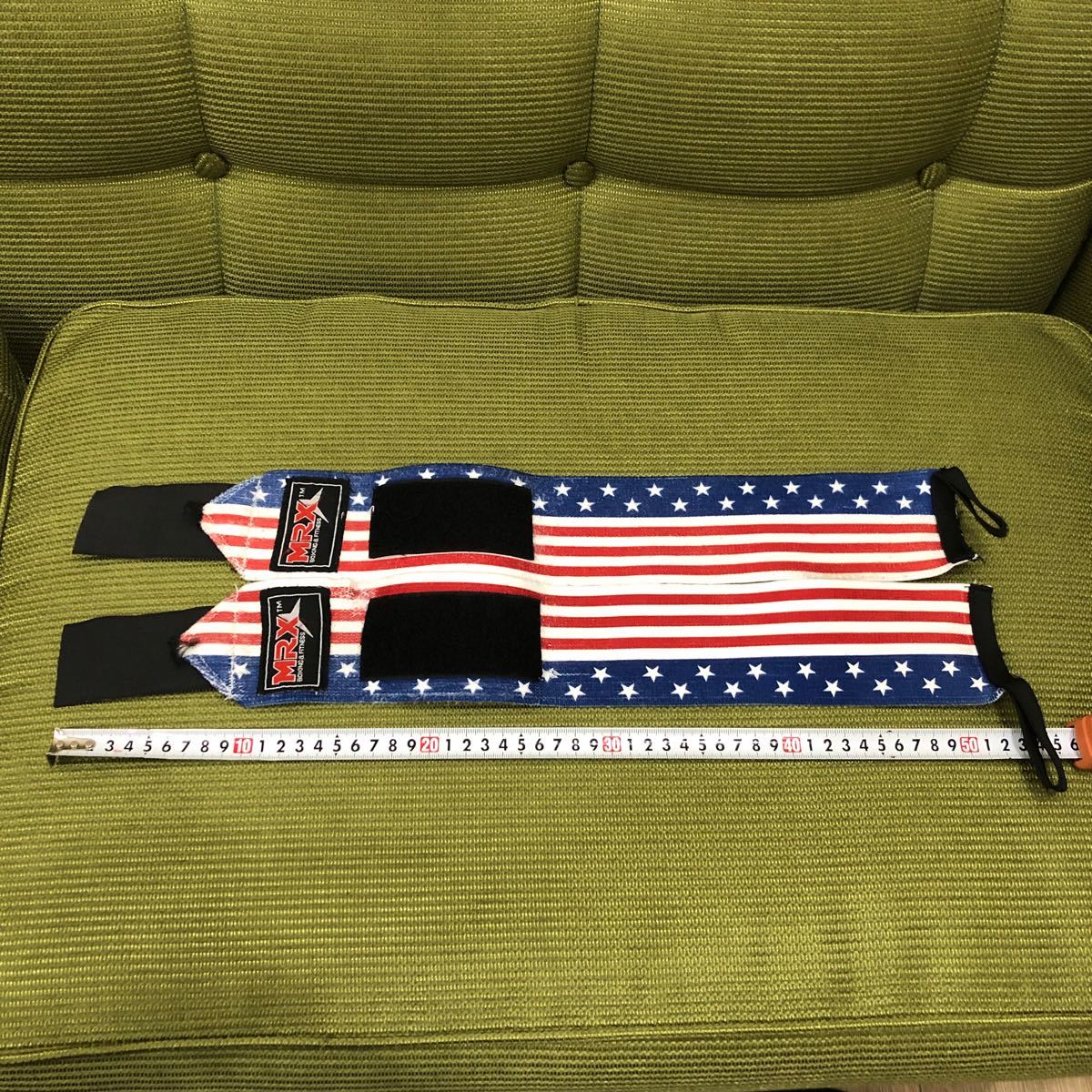 YK-5449※難あり 中古品 リストラップ リフティングストラップ リフティンググローブ パームプロテクター MRX 53cm×7.5cm 手首サポーター拍卖