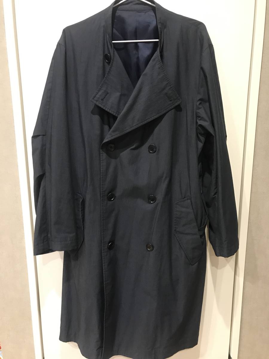 EN ROUTE トレンチコート ノーカラー サイズ2 ネイビー拍卖