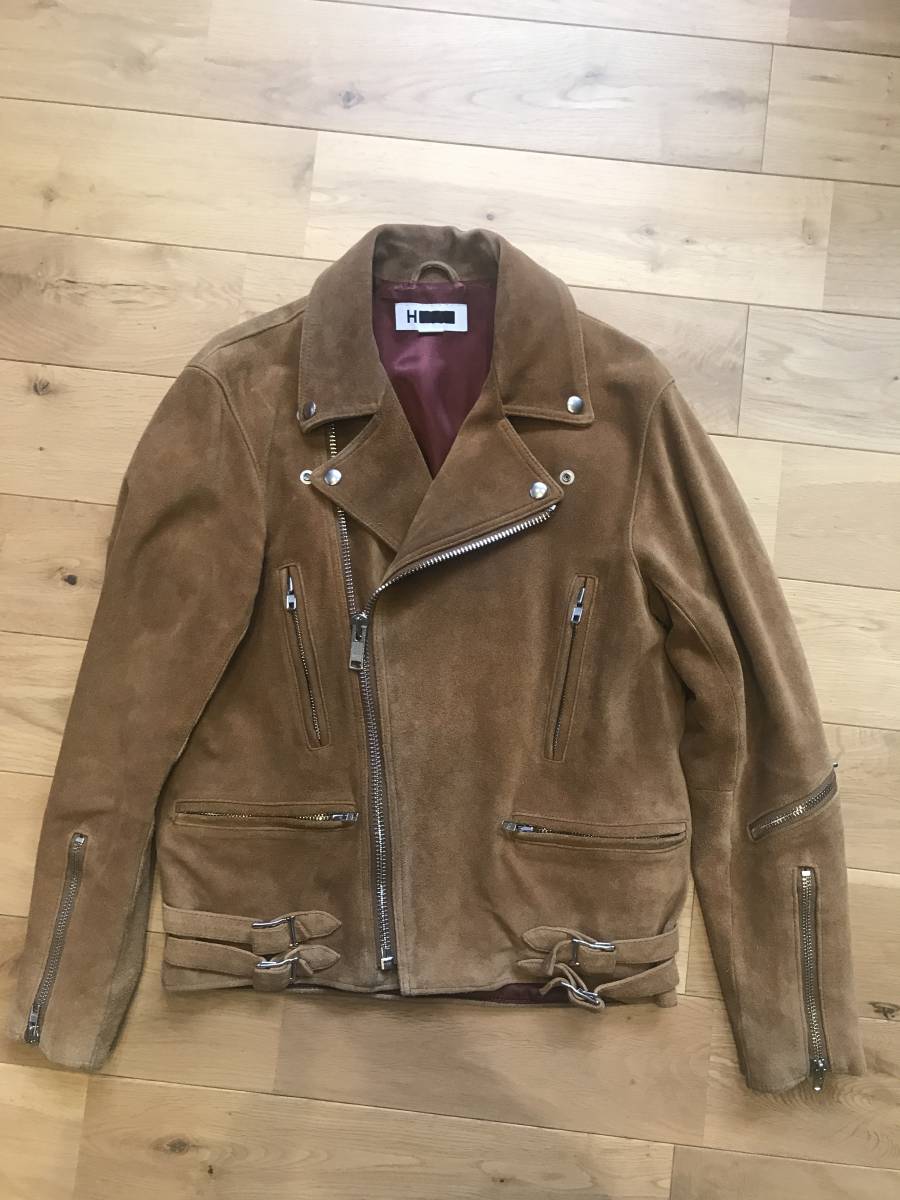 H BEAUTY&YOUTH ライダースジャケット スエード サイズS拍卖