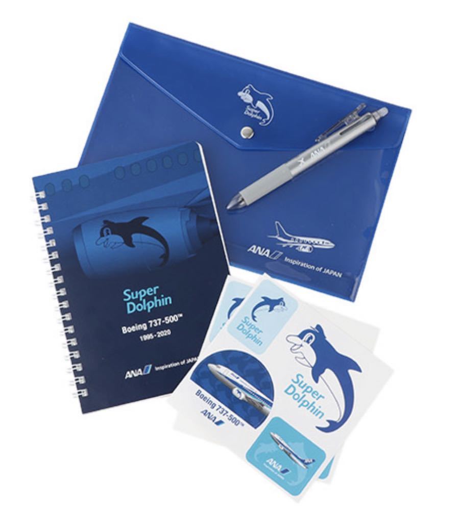 新品 ANA 機内販売 ANAスーパードルフィン ステーショナリーセット ペン ステッカー拍卖