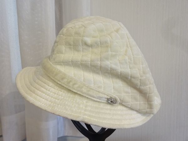 ⊥ CLAP ON ⊥ レディース・婦人用 クロッチェ ホワイトカラー スタイルハット サイズ57・5cm キャップ 帽子拍卖