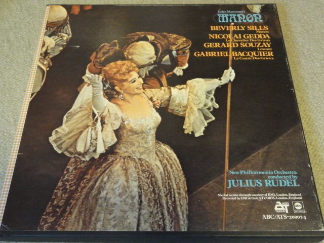 マスネー 「マノン」全曲 ルーデール指揮ニューフィルハーモニア管弦楽団 シルス ゲッダ 米ABC20007-10拍卖