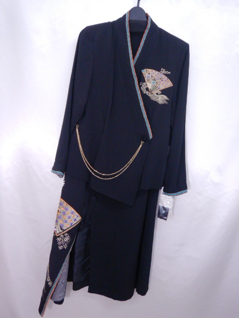 丹後ちりめん フォーマル的な2ピース 刺繍がみごと ★7AR ★未使用拍卖