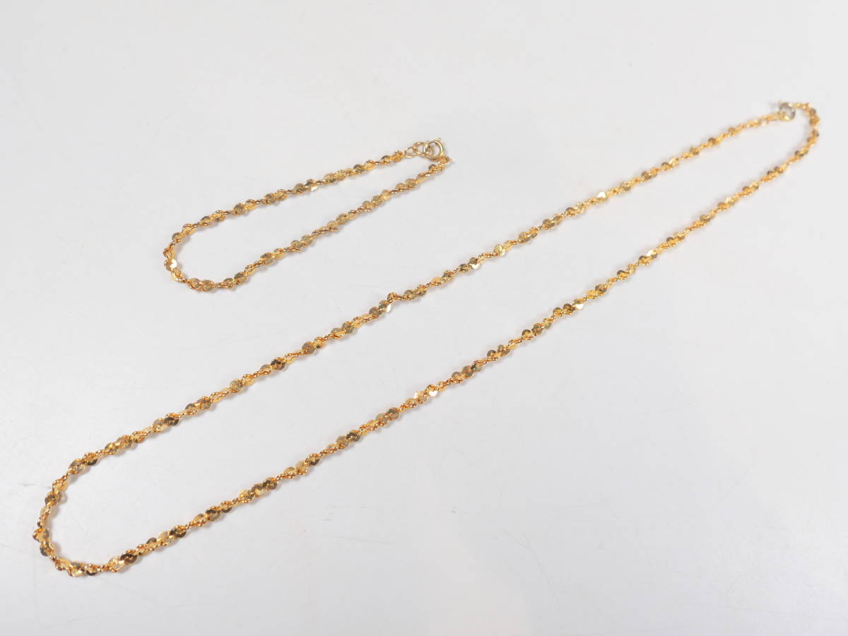 ♪中古品★レディース イミテーション アクセサリー ペタルチェーン ネックレス ブレスレット セット拍卖