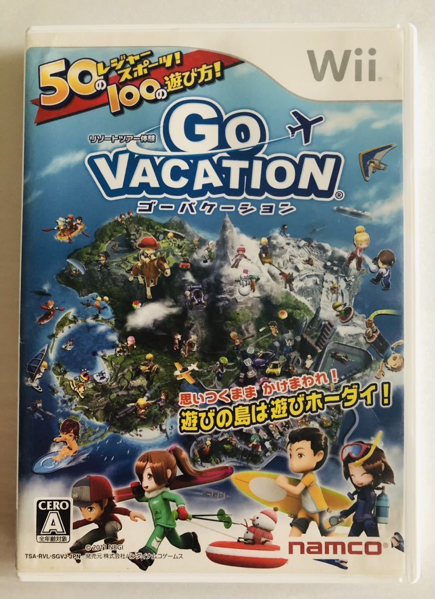 GO VACATION ゴーバケーション バンダイナムコ Nintendo Wii ゲームソフト拍卖