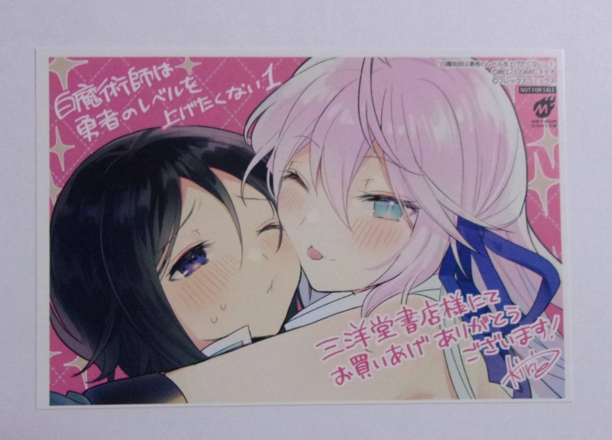 【イラストカード】【三洋堂書店購入特典】 白魔術師は勇者のレベルを上げたくない 1巻特典 桐江/COMICメテオ 非売品拍卖