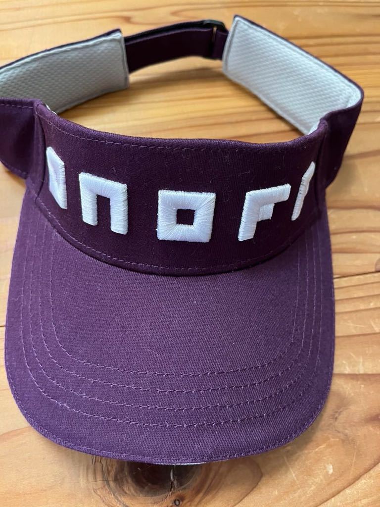 送料込み! onoff 美品 ゴルフサンバイザー 紫 パープル サンバイザー 帽子 オノフ GOLF ゴルフウェア 帽子拍卖
