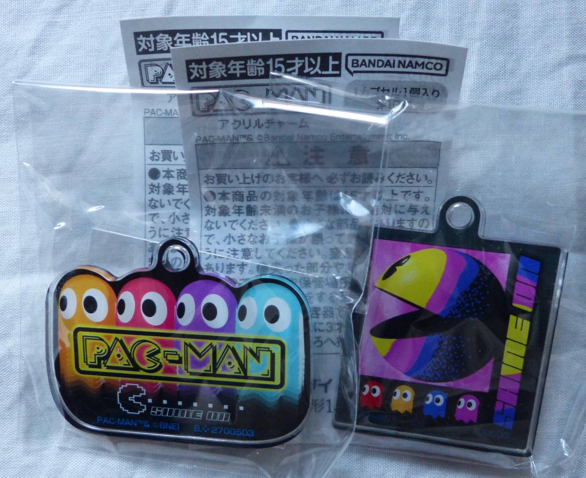 パックマン アクリルチャーム アート1 アート3 BANDAI ガチャ キーホルダー 拍卖